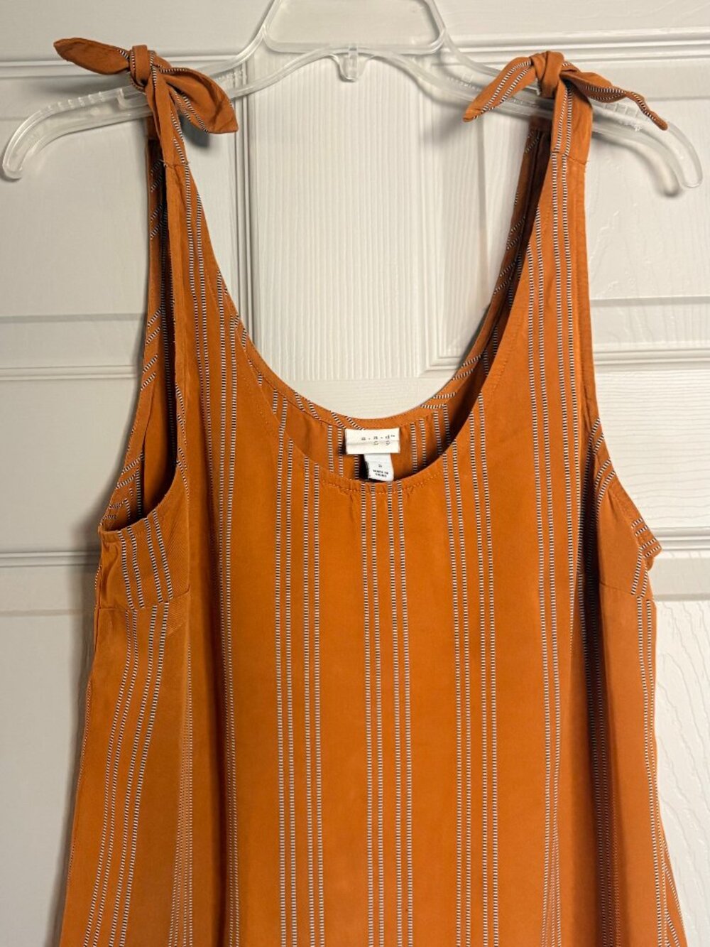 A new day Orange Tank Top, Knot Straps